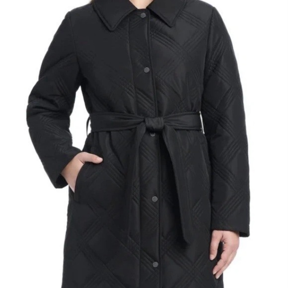 Jones New York Black Diamond-Quilted Puffer Jacket woman’s small NWT - Picture 2 of 16